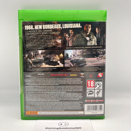 MAFIA III 3 Xbox One Italiano Completo con Manuale 2k Microsoft COME NUOVO