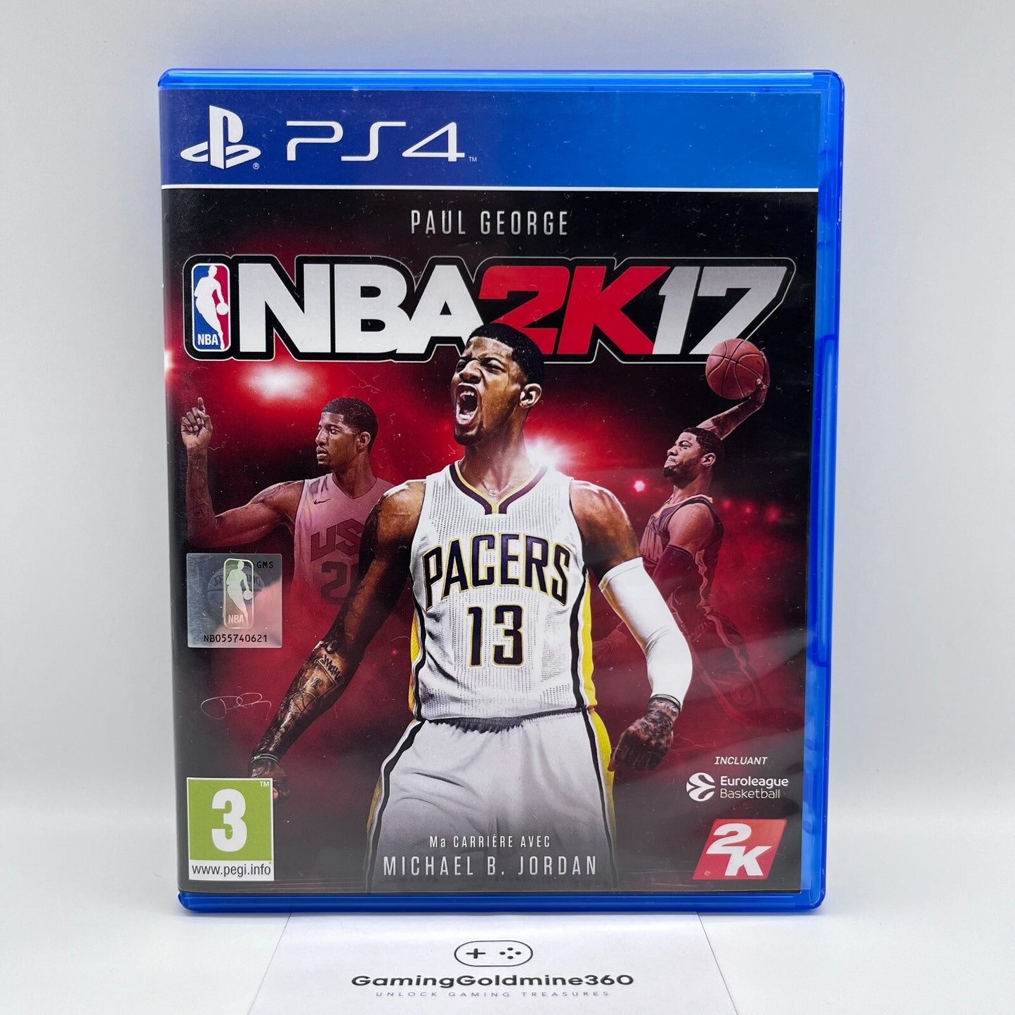 NBA 2K17 PS4 FR Completo con Manuale 2K Sony PlayStation 4 Paul George COME NUOV