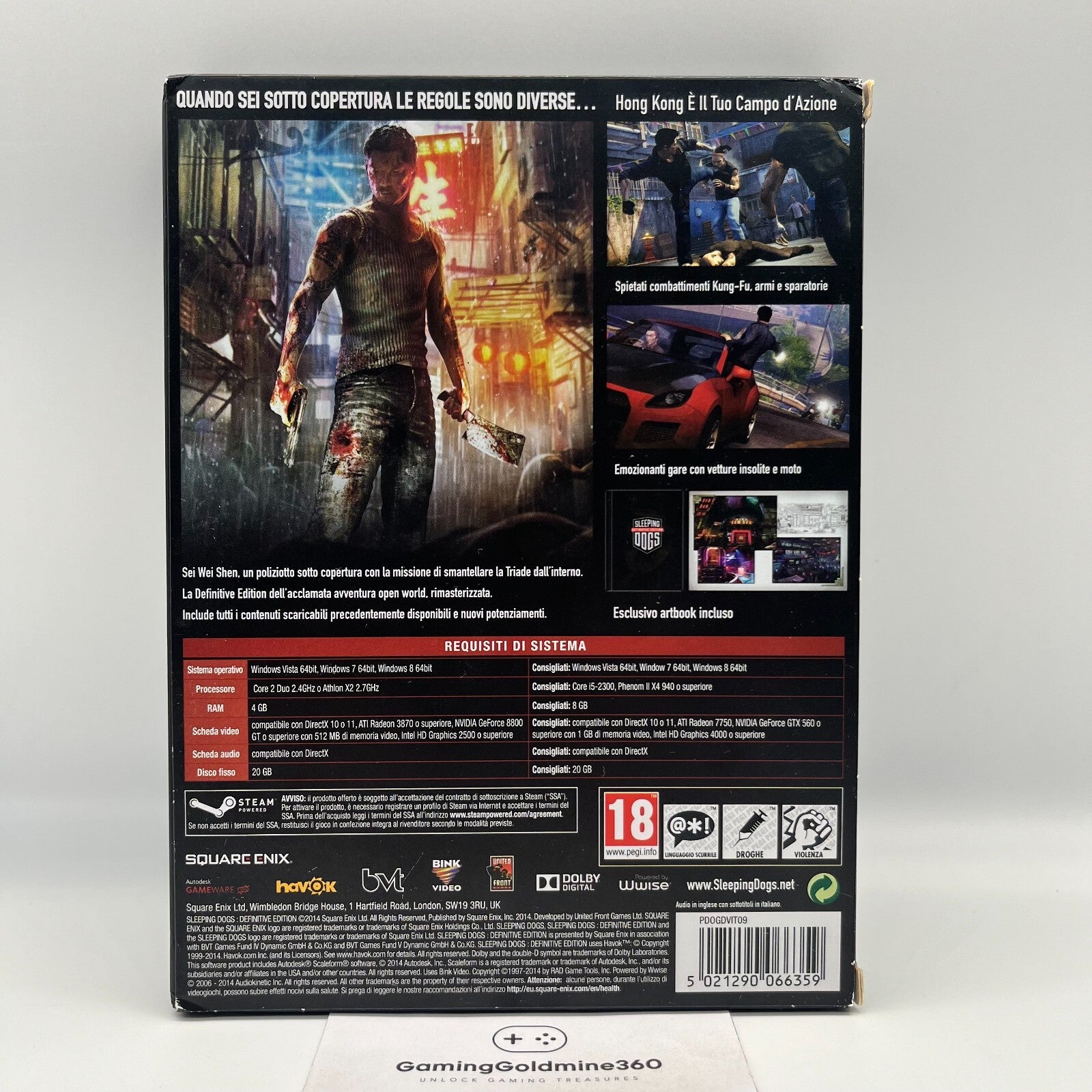 Sleeping Dogs DEFINITIVE EDITION PC Italiano Completo 💎 RARO DA COLLEZIONE! TOP