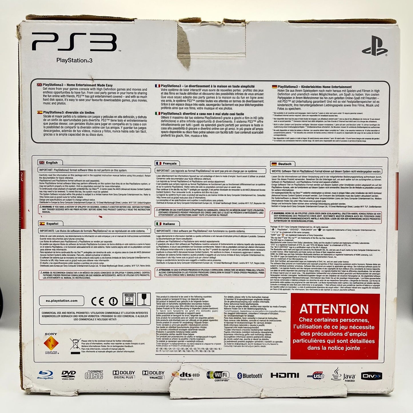 PS3 Slim Console 160GB BOXATA Sony Playstation 3 CECH3004A COMPLETA + Controller