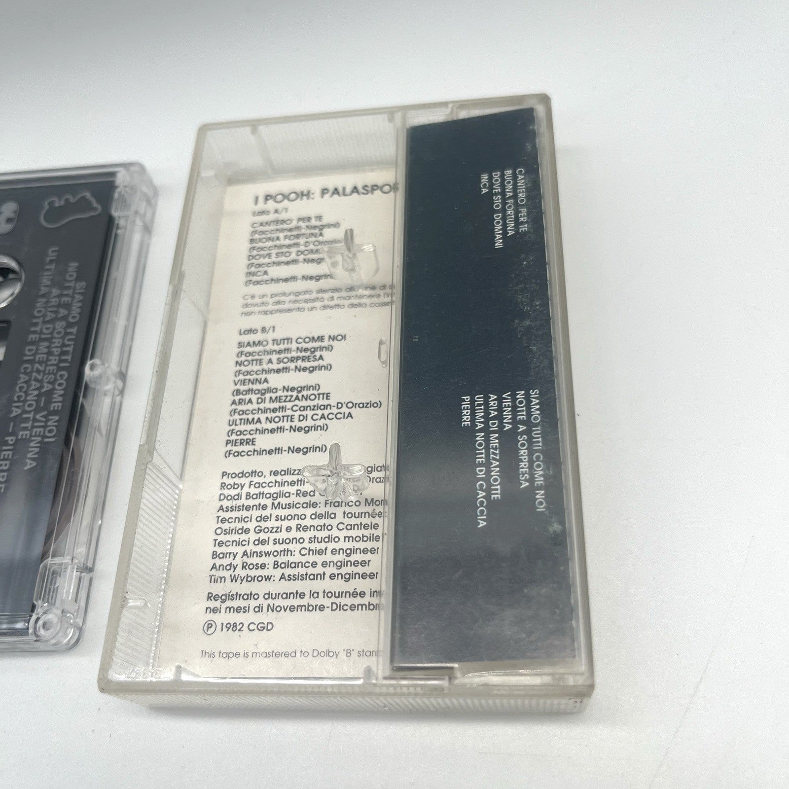Pooh Palasport Musicassetta Doppia MC CGD 1982 Live Italiana Vintage Testata