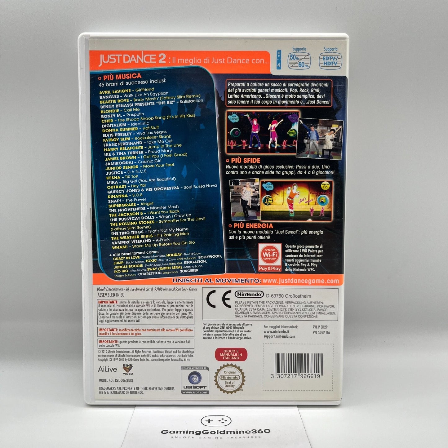 Just Dance 2 Nintendo Wii Italiano Completo Manuale Ubisoft Gioco Danza Ballo