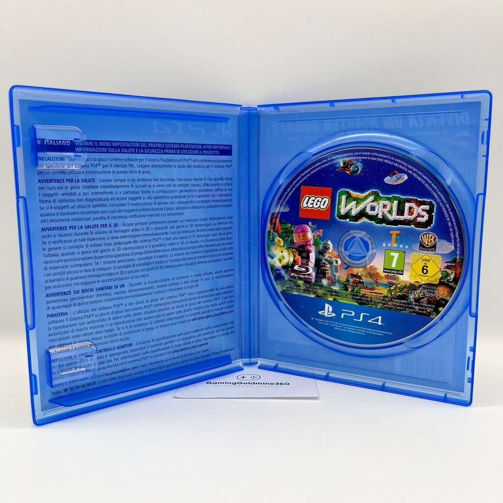 Lego Worlds PS4 Italiano Completo WarnerBros Sony PlayStation 4 COME NUOVO