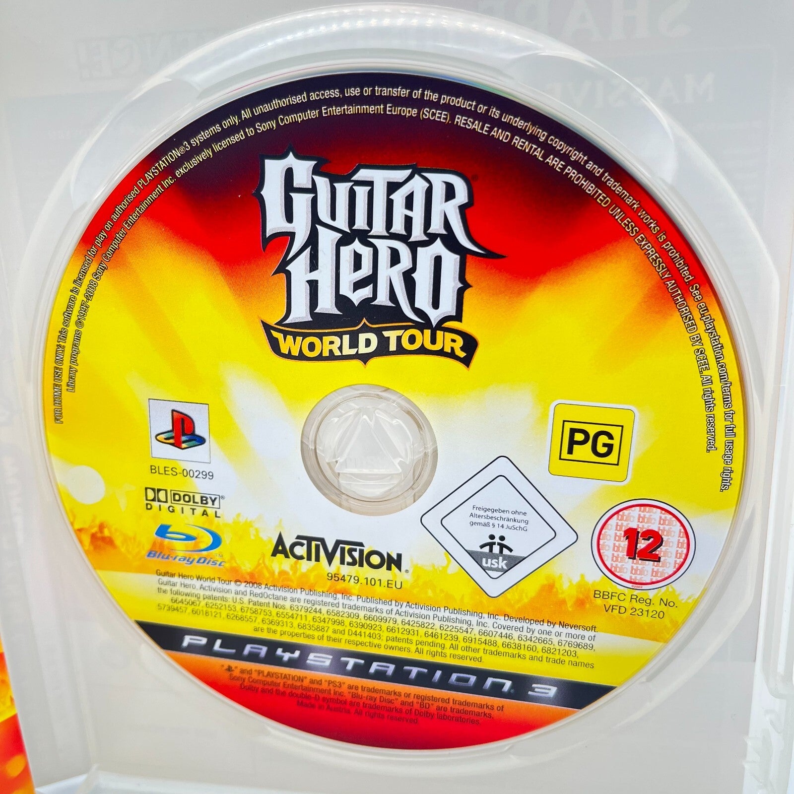 GUITAR HERO WORLD TOUR PS3 Italiano COMPLETO Video Gioco Rock Sony Playstation 3