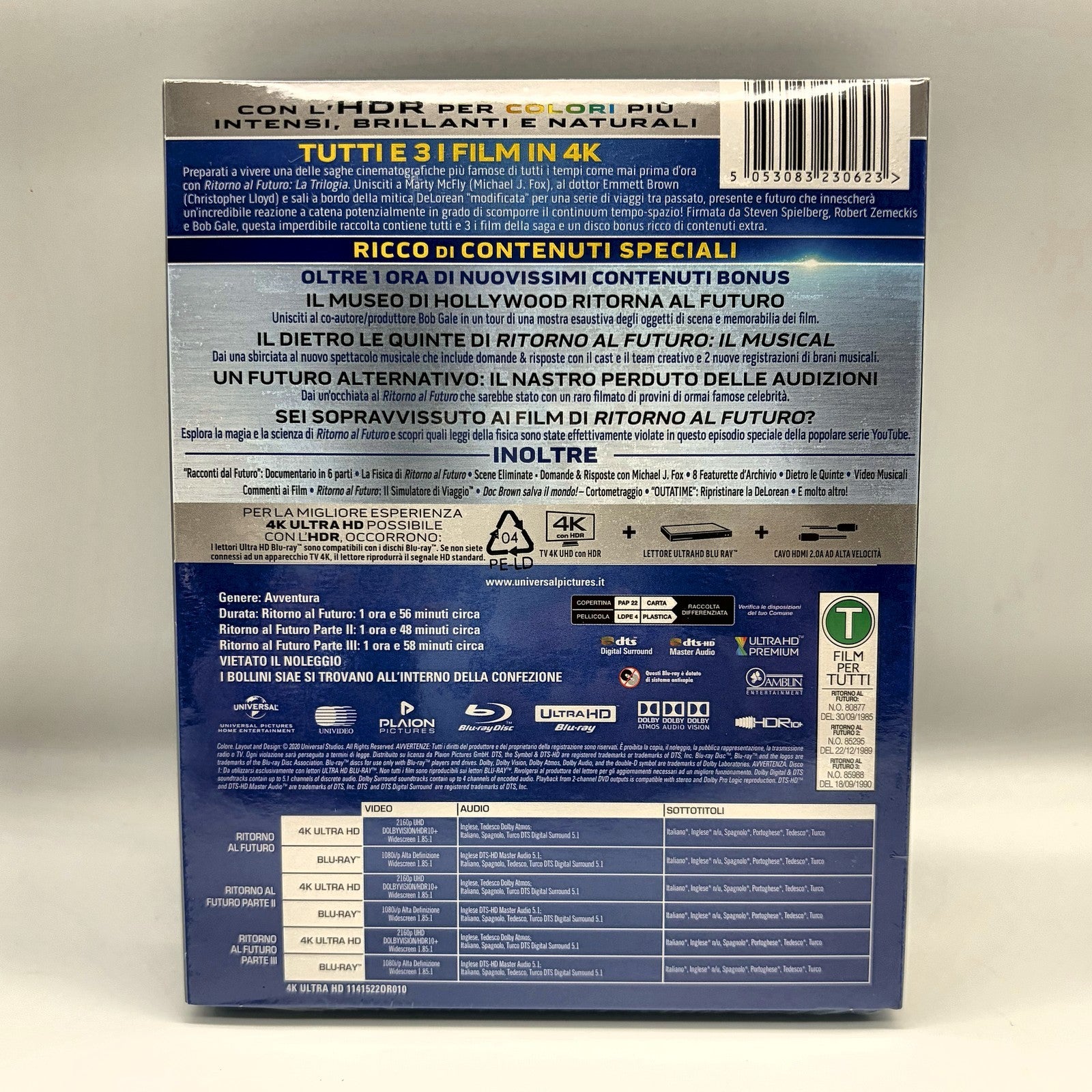 Ritorno al Futuro La Trilogia 4K UHD + Blu-ray 7 Dischi Sigillato Zemeckis