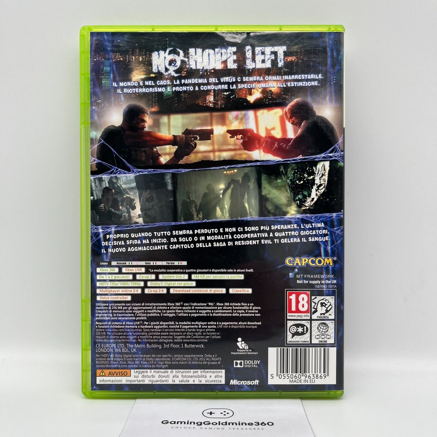 Resident Evil 6 Xbox 360 Italiano Completo con Manuale PAL Capcom Microsoft