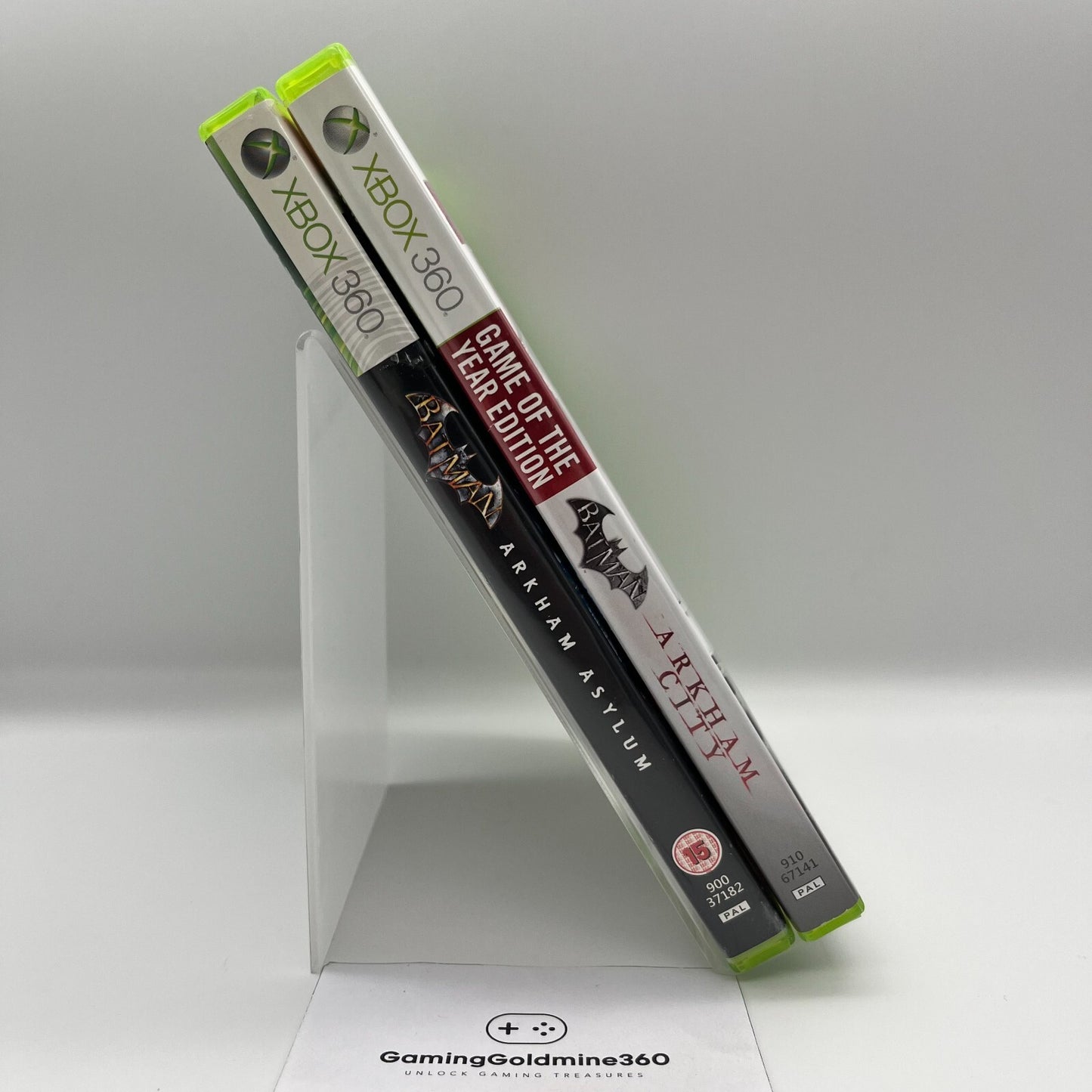 BATMAN Arkham Asylum + Arkham City Xbox 360 PAL Rocksteady WB Eidos Microsoft