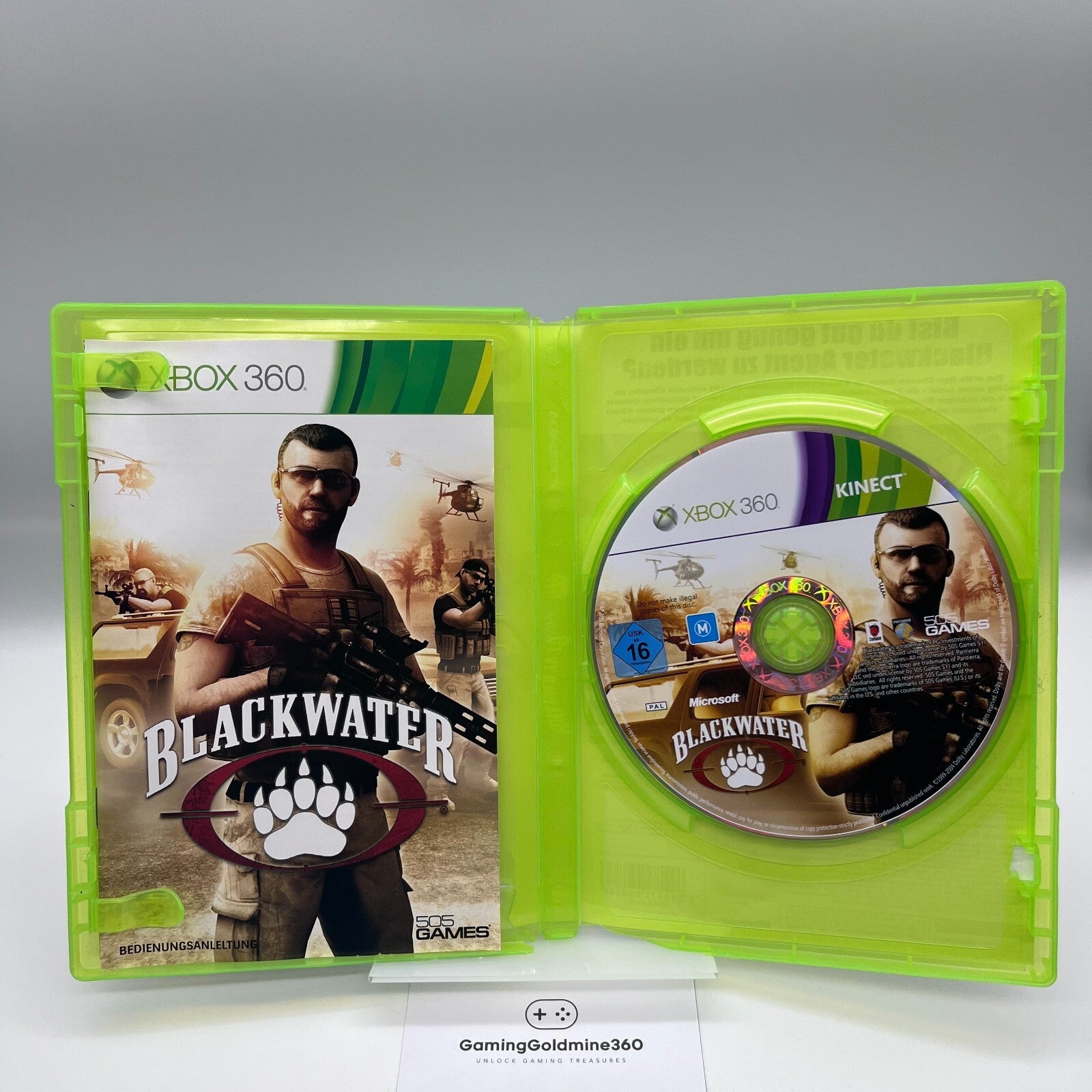 BLACKWATER Xbox 360 PAL German Completo con Manuale Kinect Microsoft Xbox360