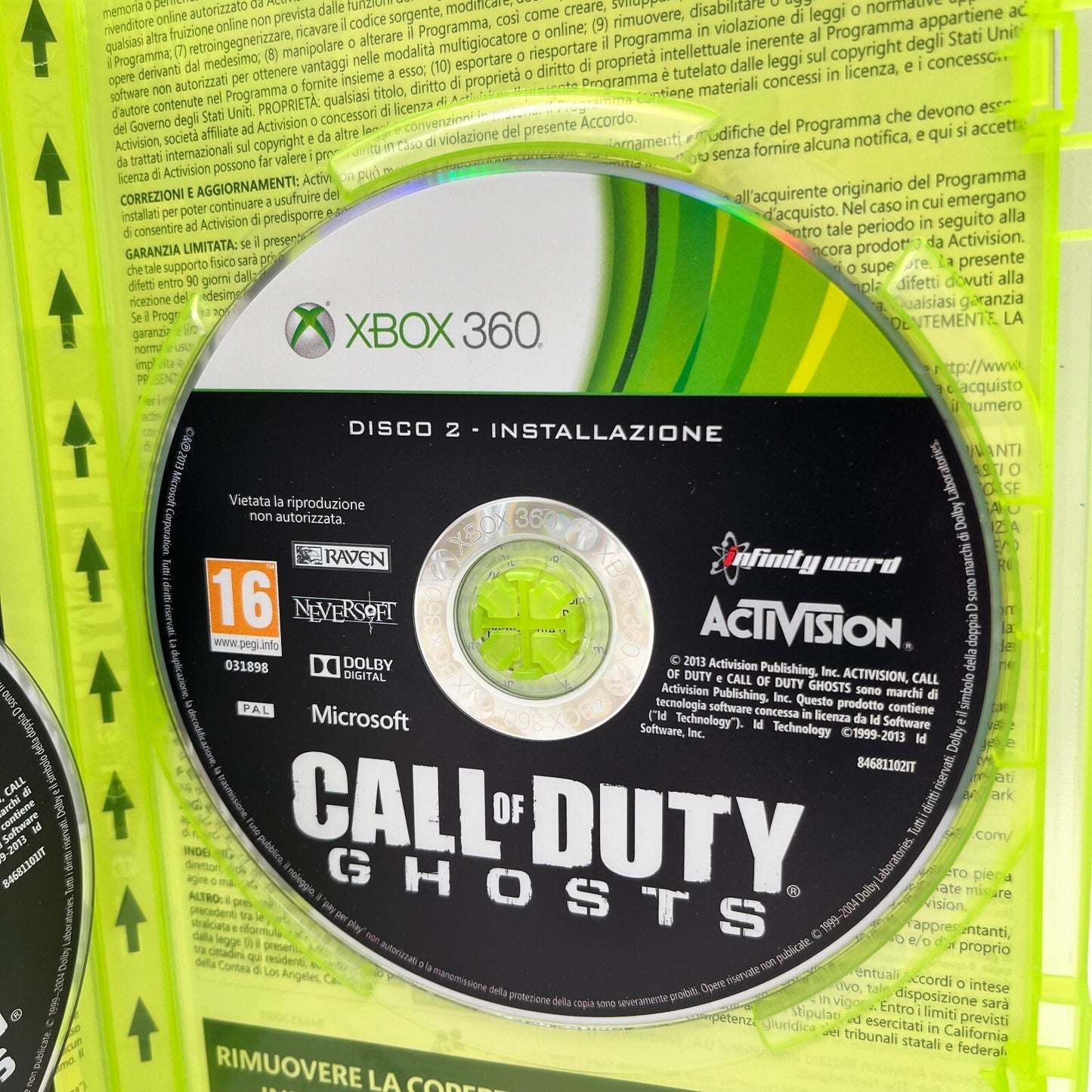 Call of Duty Ghosts Xbox 360 Italiano Completo con Manuale PAL Activision OTTIMO