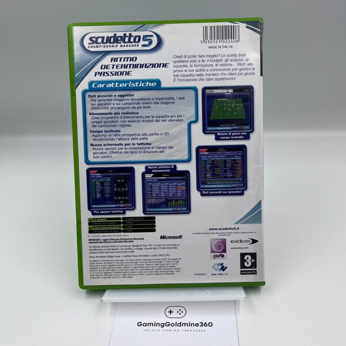 Scudetto 5 per Microsoft XBOX Classic PAL Italiano Completo OTTIME CONDIZIONI