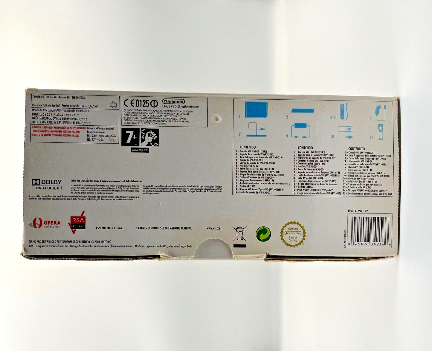 NINTENDO Wii Console COMPLETA con Controller ORIGINALE Wii Mote + Wii Fit BOXATI