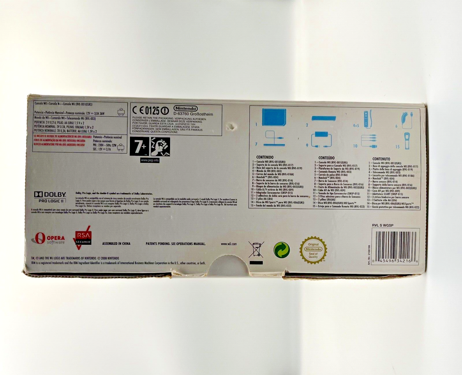 NINTENDO Wii Console COMPLETA con Controller ORIGINALE Wii Mote + Wii Fit BOXATI