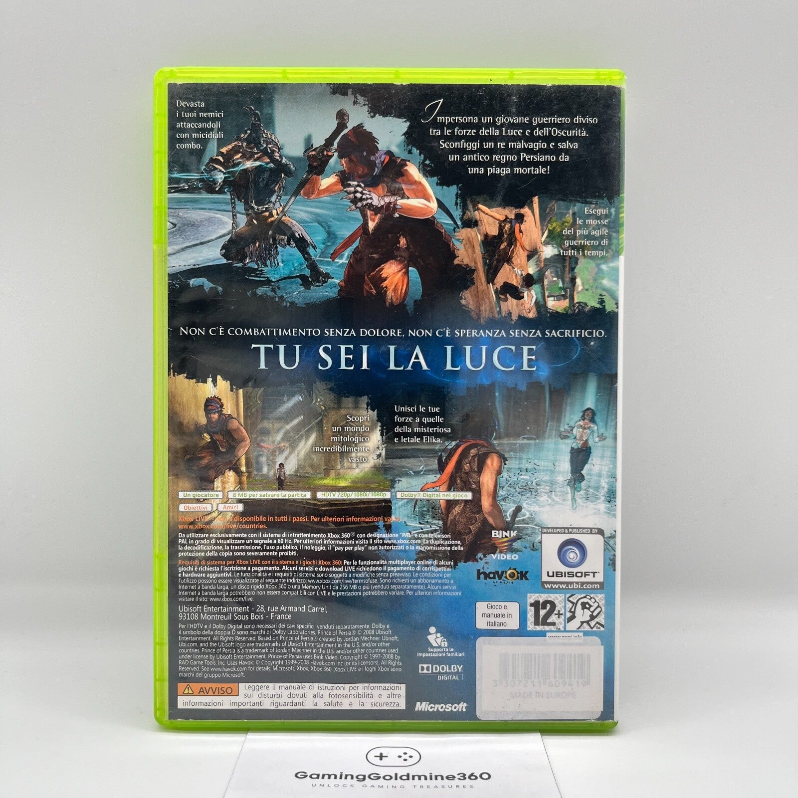 Prince of Persia Xbox 360 Italiano PAL senza manuale Ubisoft Microsoft