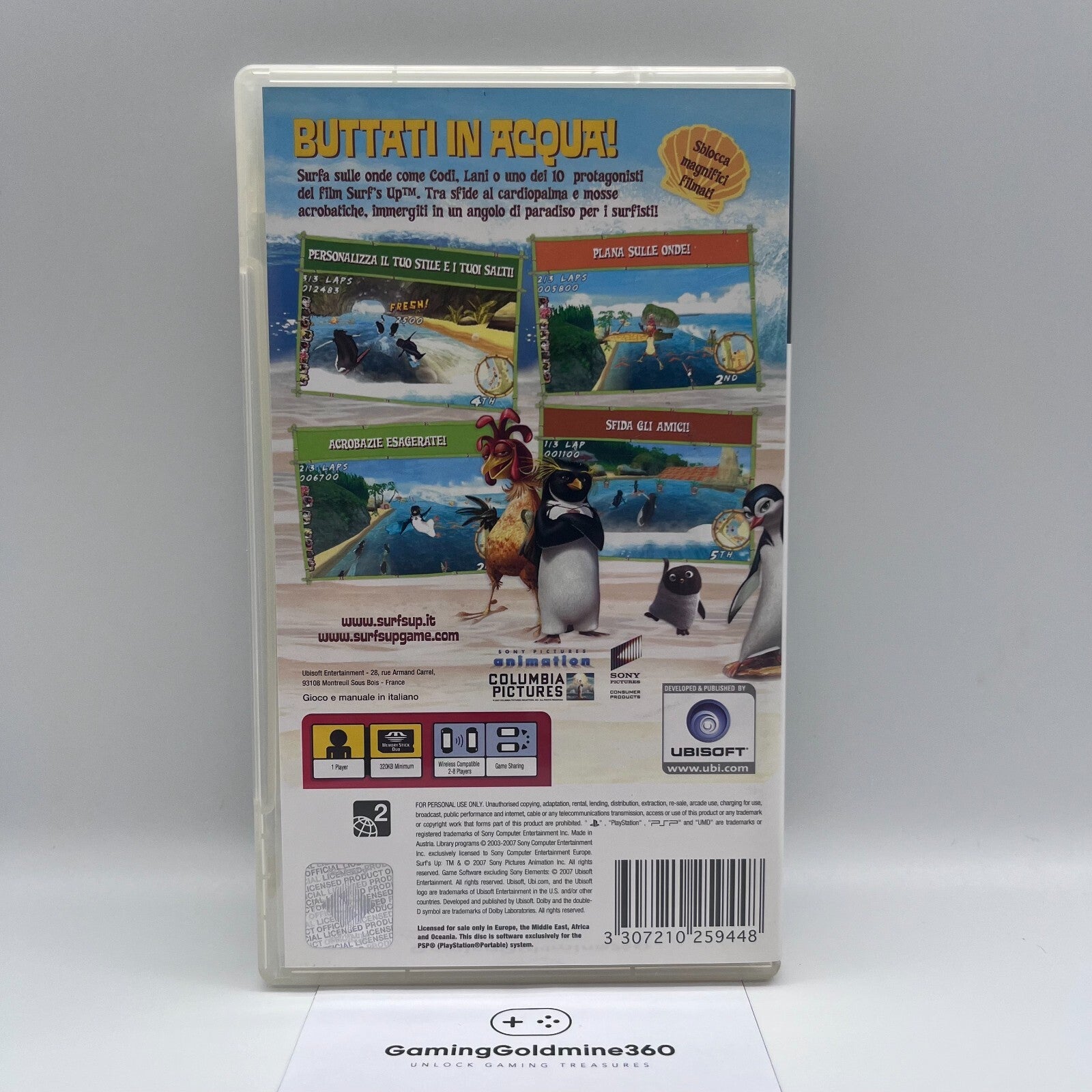 Surf's Up i Re delle Onde PSP Italiano no manuale Ubisoft Sony PlayStation Porta