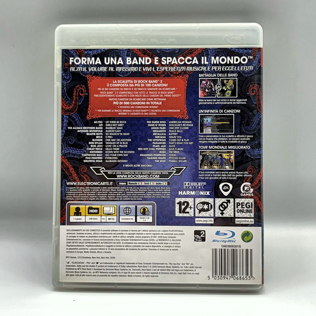 Rock Band 2 PS3 PlayStation 3 PAL ITA Electronic Arts Harmonix Musica Solo Gioco
