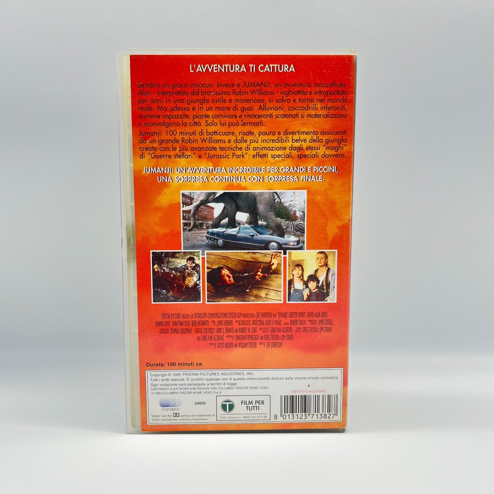 Jumanji VHS Film 1996 Robin Williams - Ottime Condizioni - Italiano RARO!