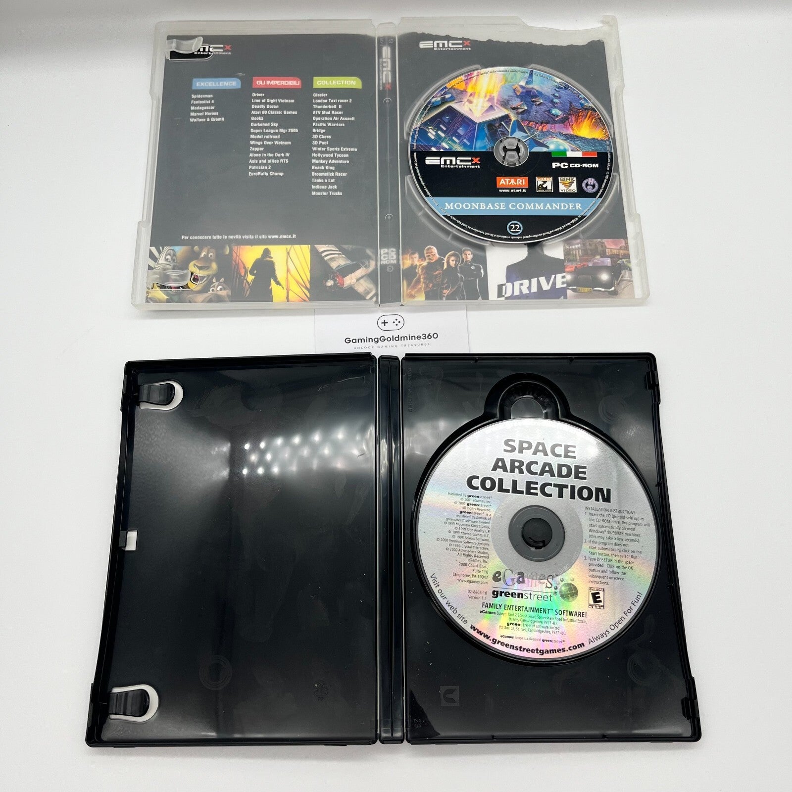 Moonbase Commander + Space Arcade Collection PC CD-Rom Italiano Giochi Computer