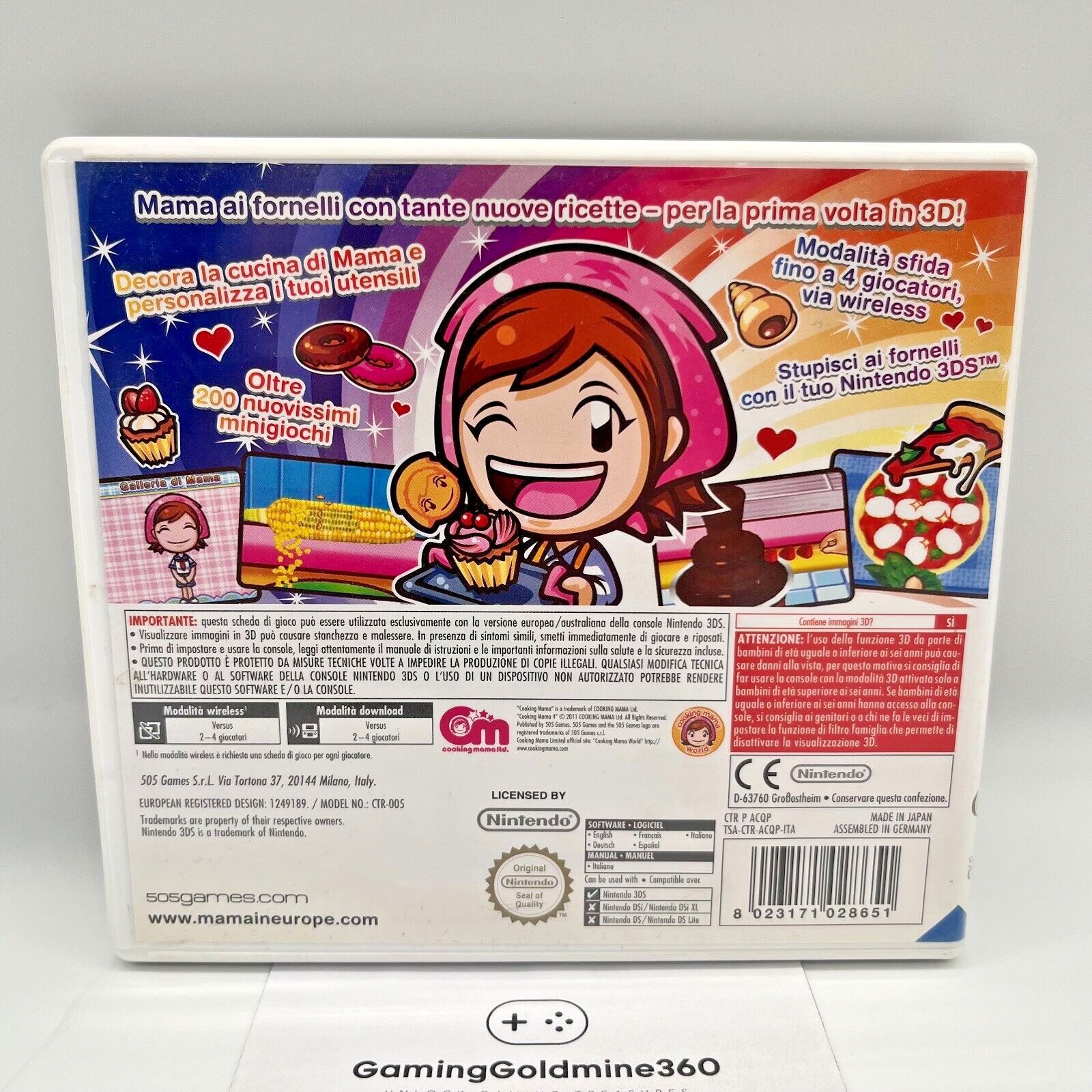 Cooking Mama 4 Gioco Nintendo 3DS Italiano Completo con Manuale COME NUOVO 505
