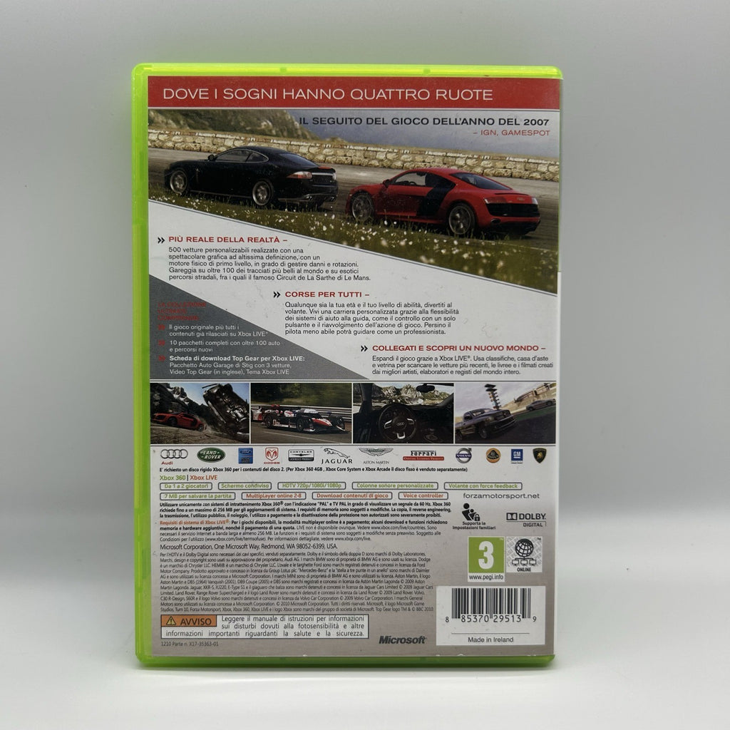 Forza Motorsport 3 Collezione Ultimate Xbox 360 PAL ITA 2 Dischi Classics Corse