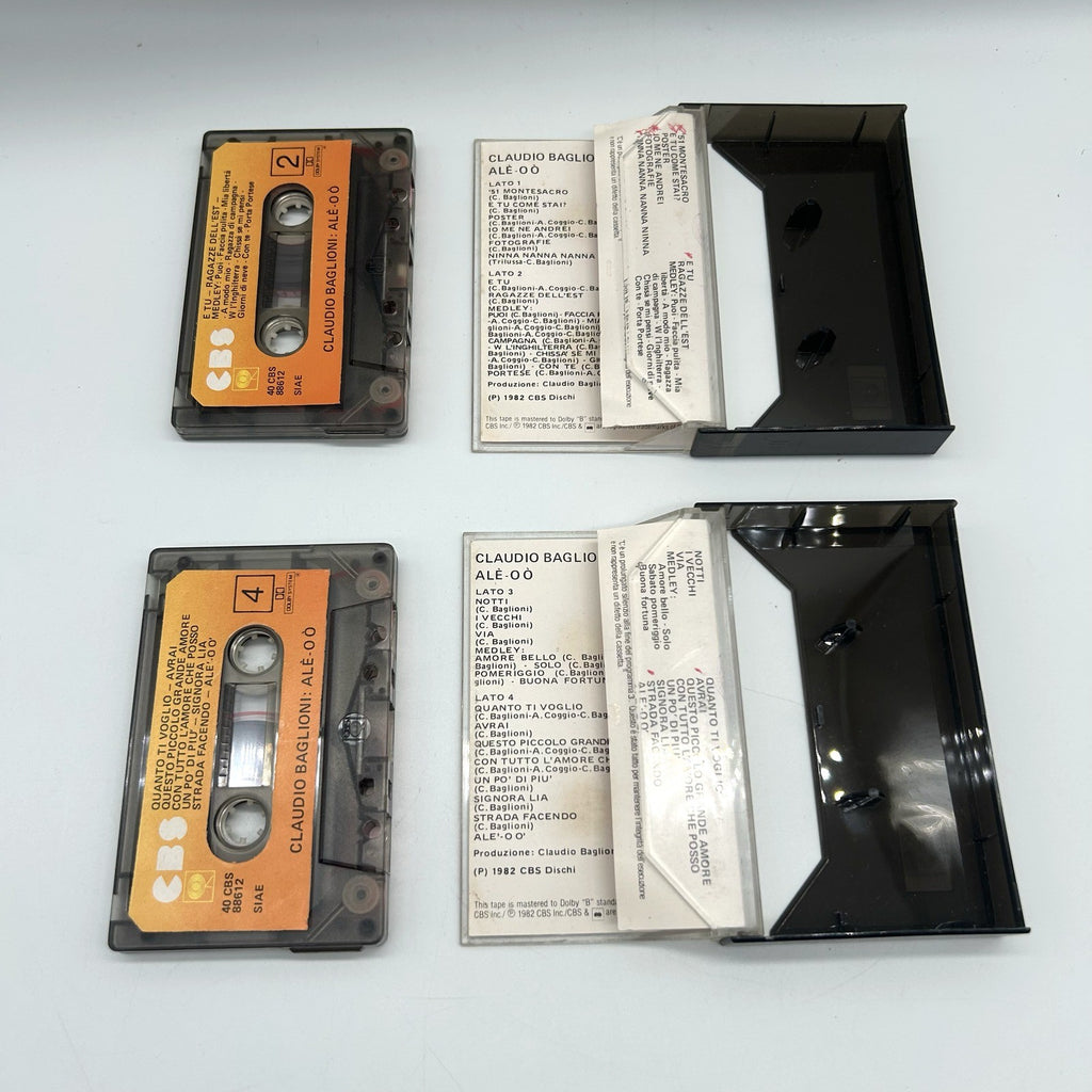 Claudio Baglioni Ale-oo Musicassetta Doppia MC CBS 1982 Live Italiana Testata