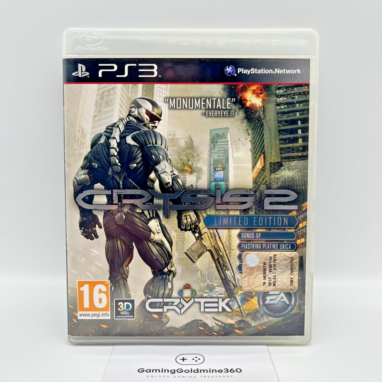 CRYSIS 2 Limited Edition PS3 Italiano Completo PAL EA Sony PlayStation 3 OTTIMO