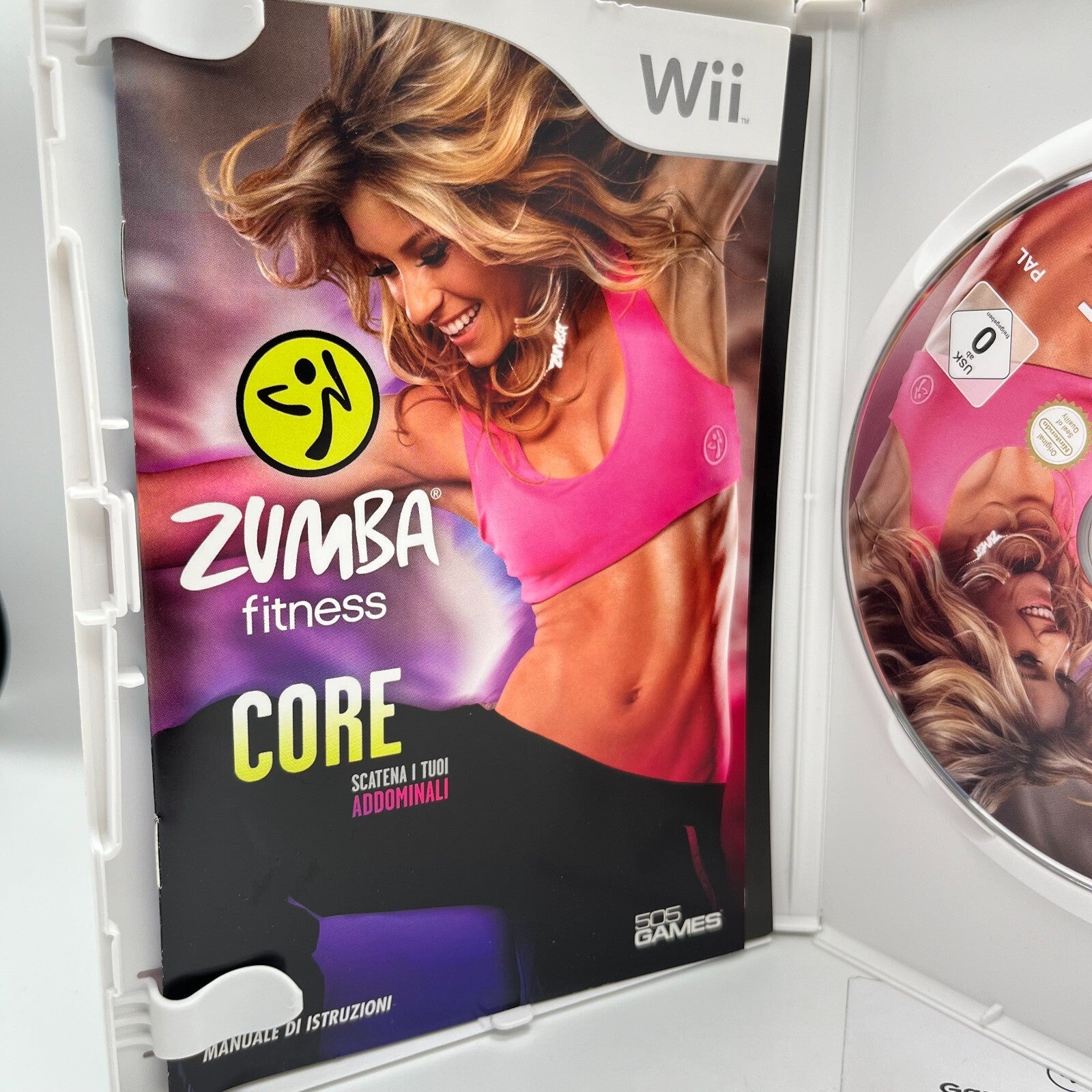 ZUMBA Fitness Core Nintendo Wii Italiano Completo con CINTURA, Scatola e Manuale