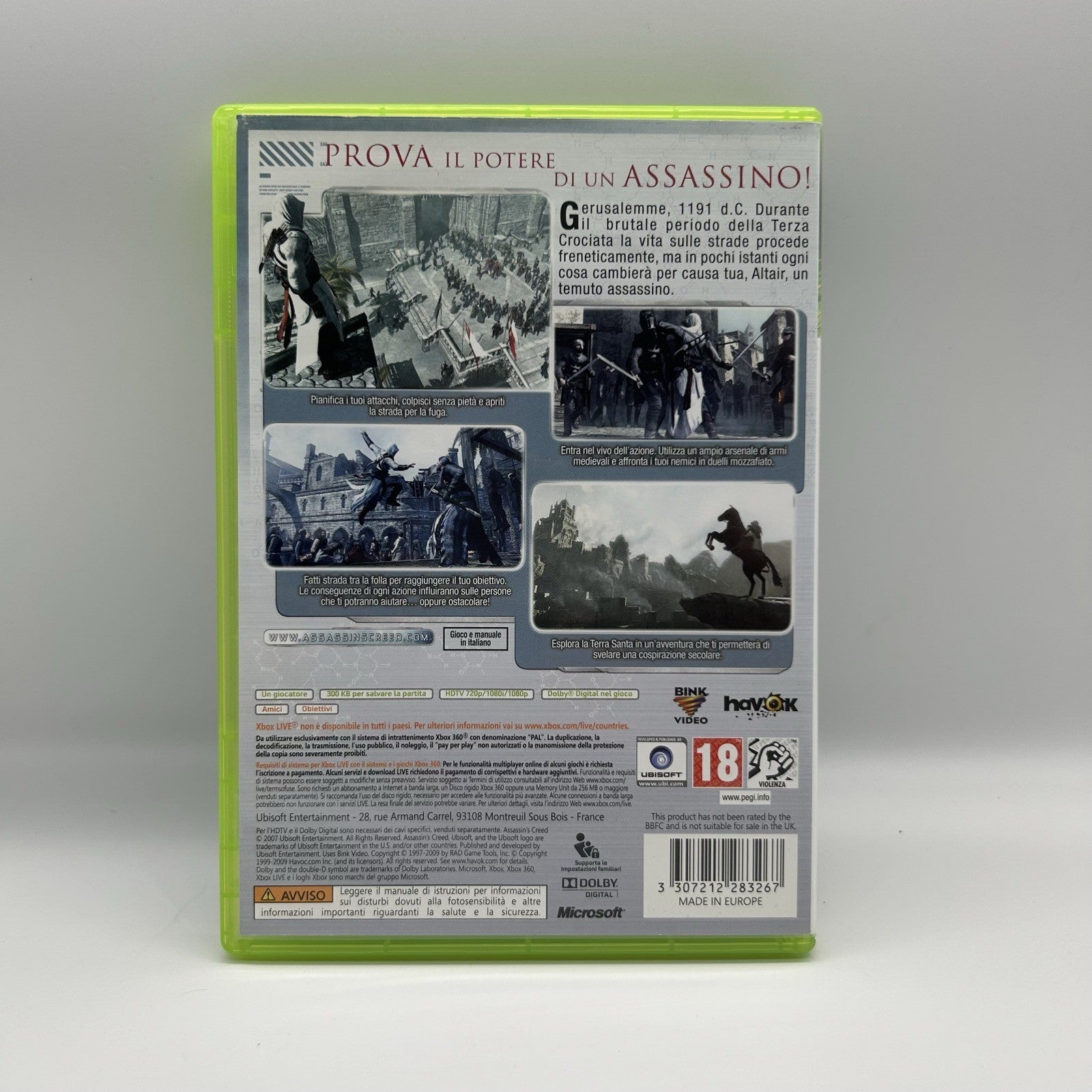 Assassin's Creed Xbox 360 PAL ITA Classics Ubisoft Altair Primo Capitolo Testato