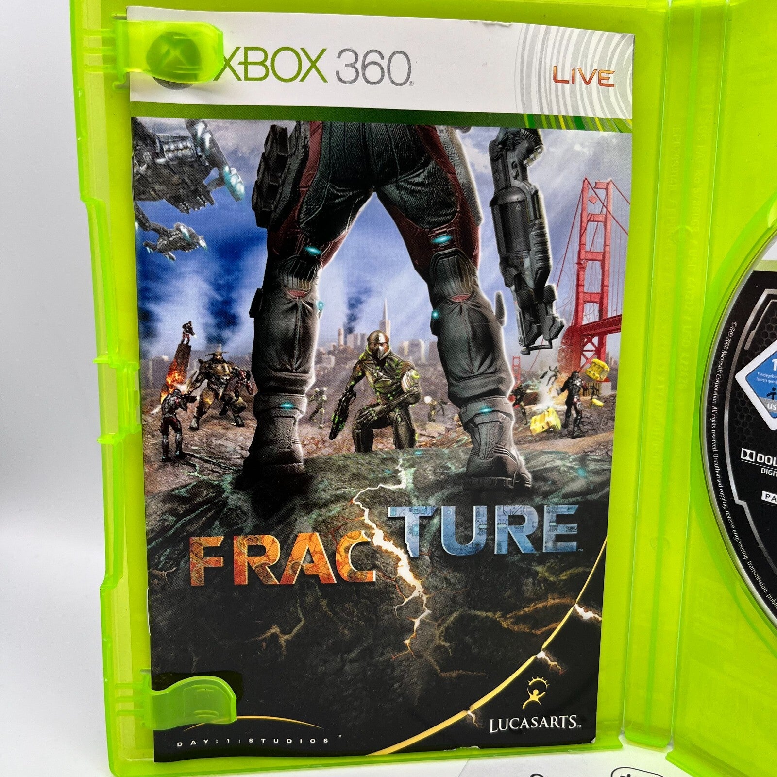 Fracture Xbox 360 Italiano Completo con Manuale Lucasarts Microsoft RARO! OTTIMO