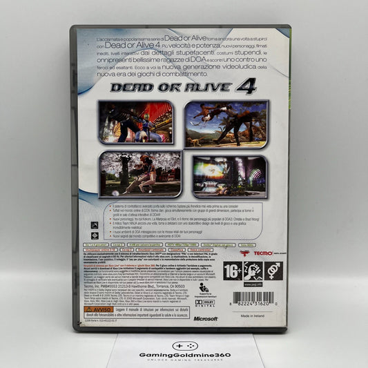 Dead or Alive 4 Xbox 360 Italiano PAL senza manuale Tecmo Microsoft OTTIME CONDI