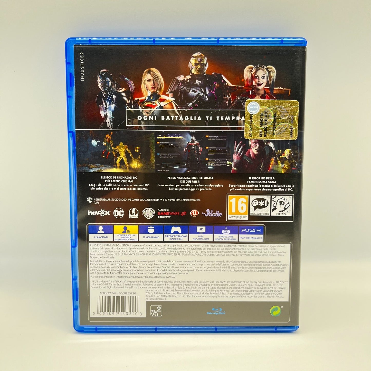 Injustice 2 PS4 Italiano Completo Warner Bros DC Comics Sony PlayStation4 Ottimo