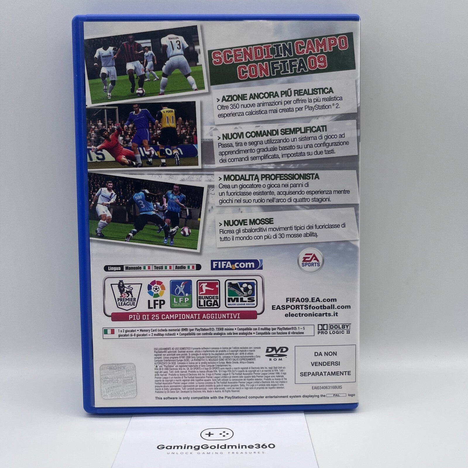 FIFA 09 (2009) PS2 Italiano PAL EA Sports Sony PlayStation 2 (senza manuale)