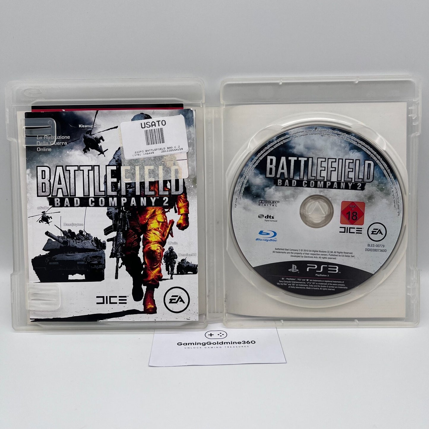 BATTLEFIELD Bad Company 2 PS3 Italiano Completo PAL EA Sony PlayStation 3 OTTIMO