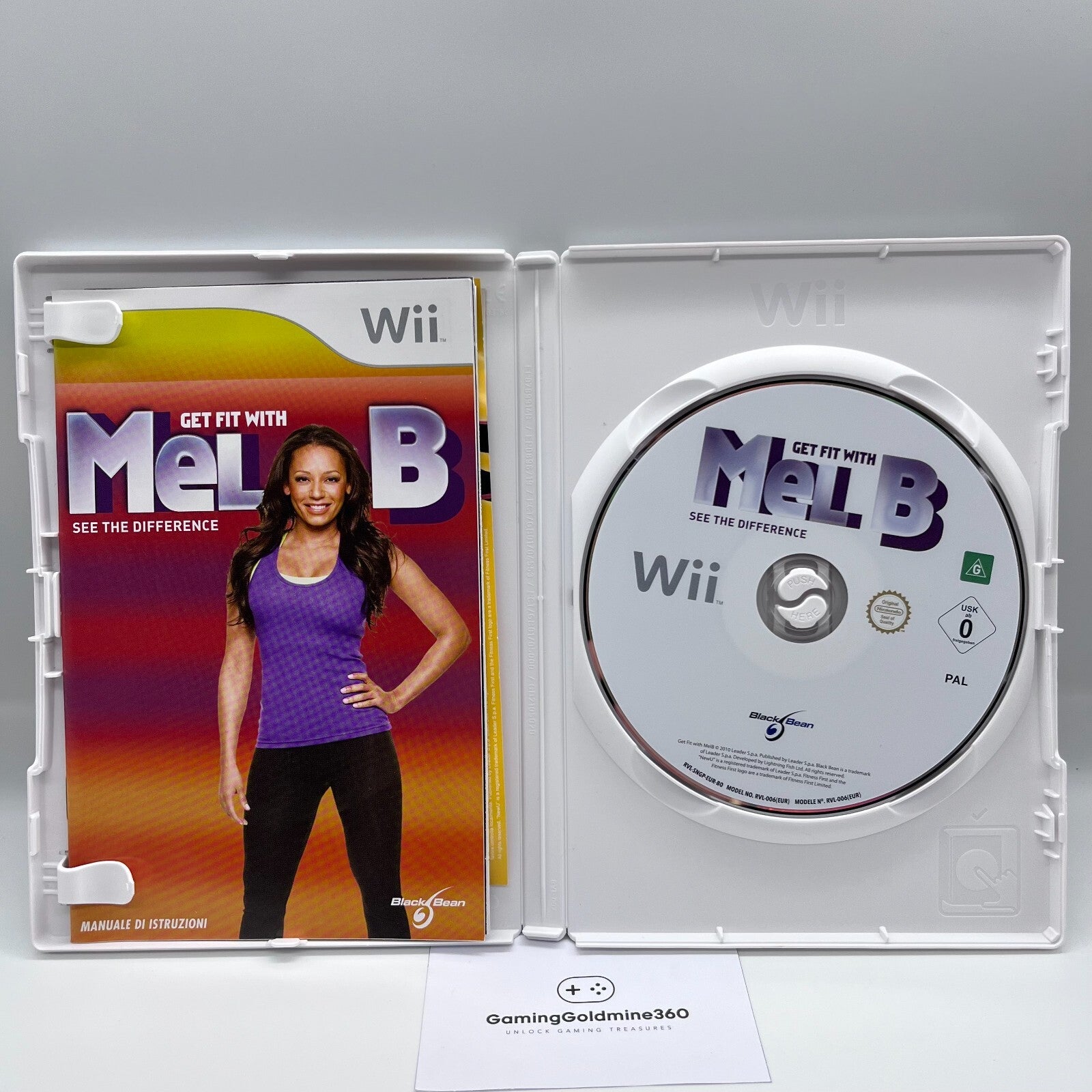 Get Fit with Mel B Nintendo Wii Italiano PAL Completo con Manuale COME NUOVO