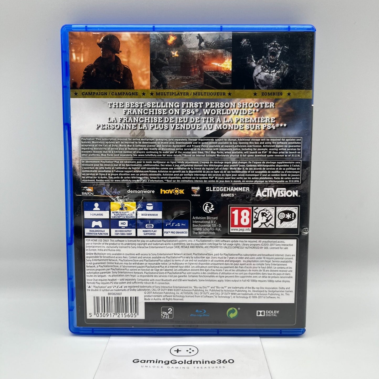 Call of Duty WWII PS4 Italiano Completo Activision Sony PlayStation 4 2017