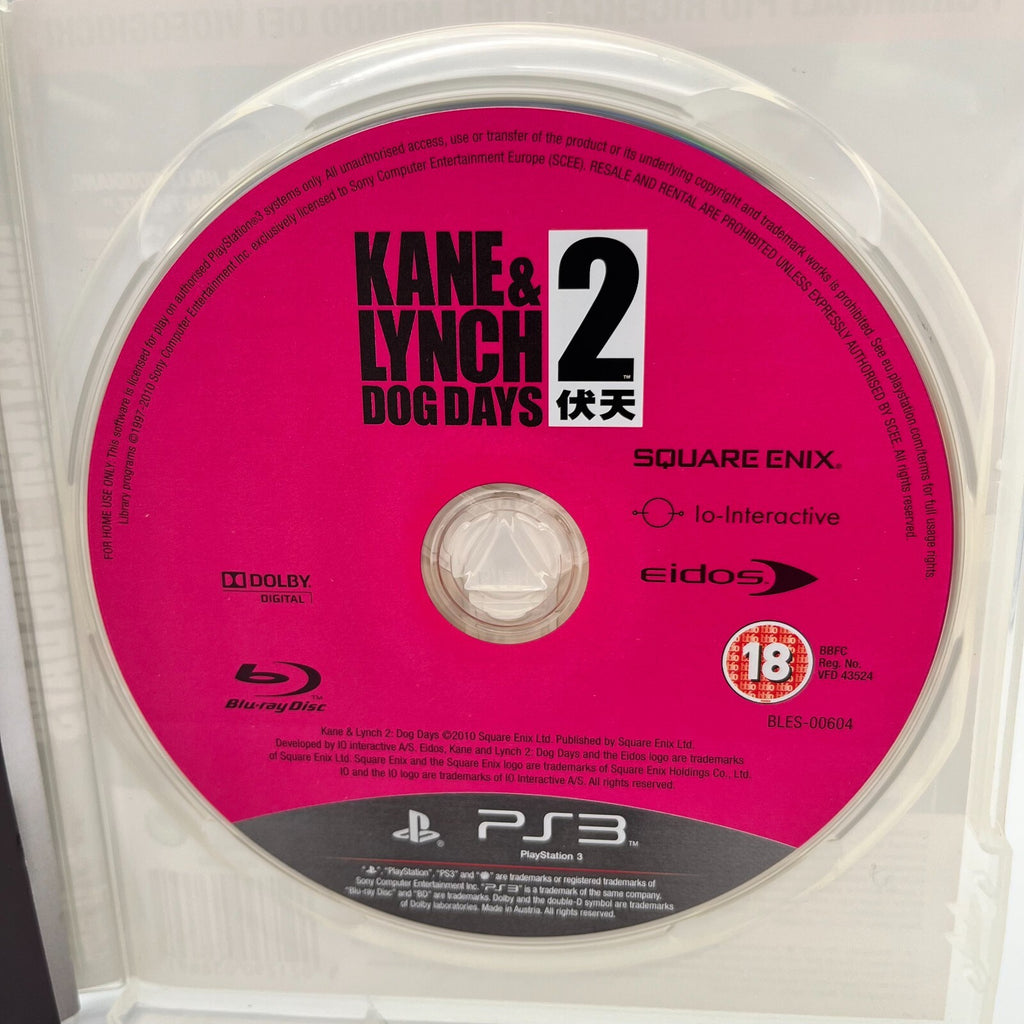 KANE & LYNCH Dead Men + 2 Dog Days PS3 Italiano Completo PAL Eidos PlayStation 3