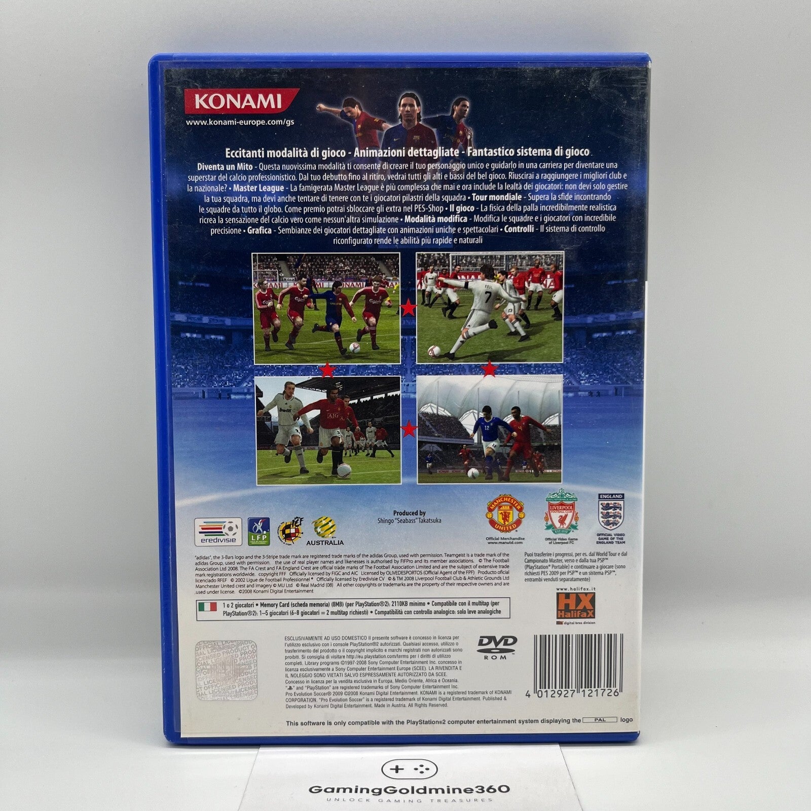 PES 2008 + PES 2009 PS2 Italiano Completo con Manuale Sony PlayStation 2 Konami