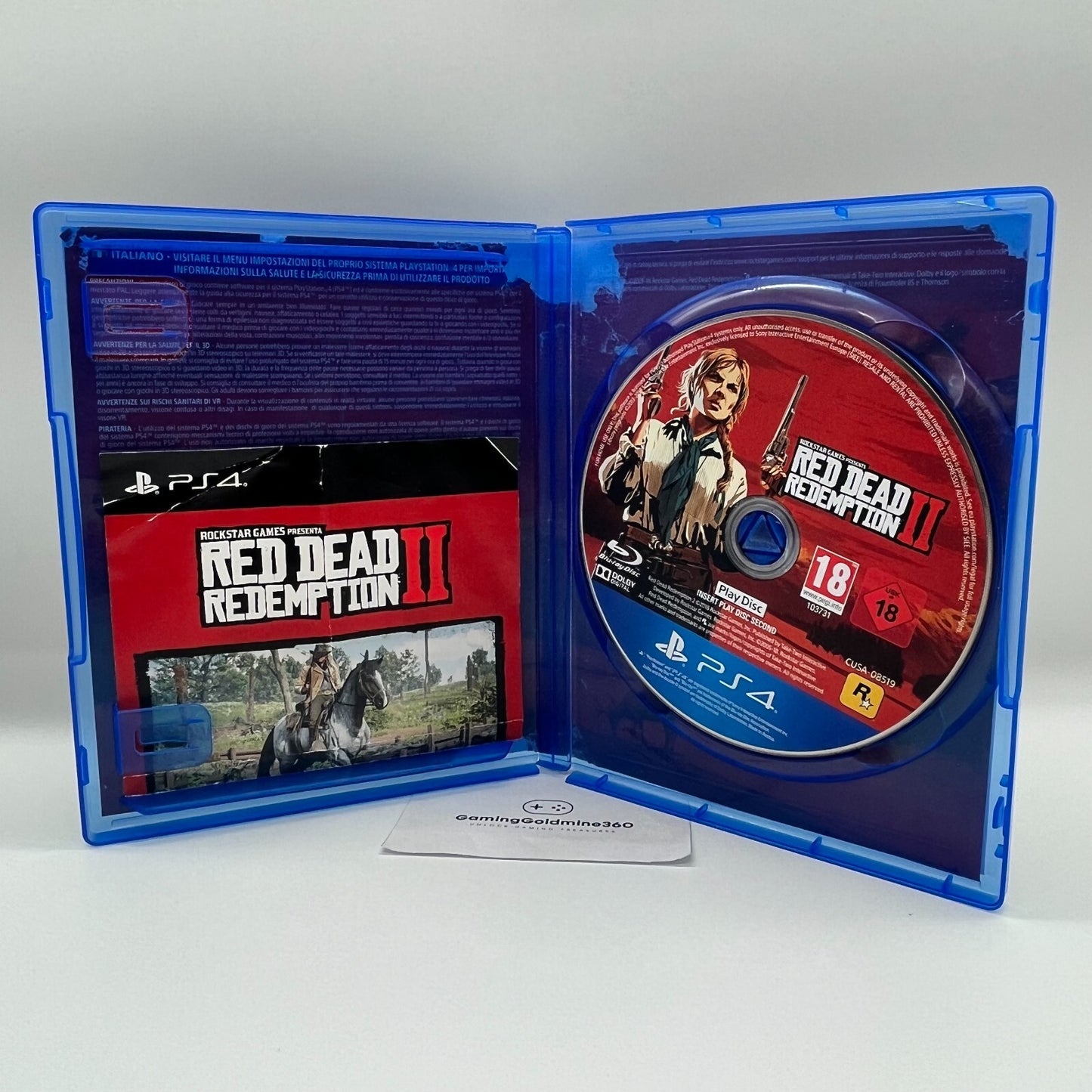 Red Dead Redemption II 2 PS4 Italiano Rockstar Sony Playstation 4 Cover reprint