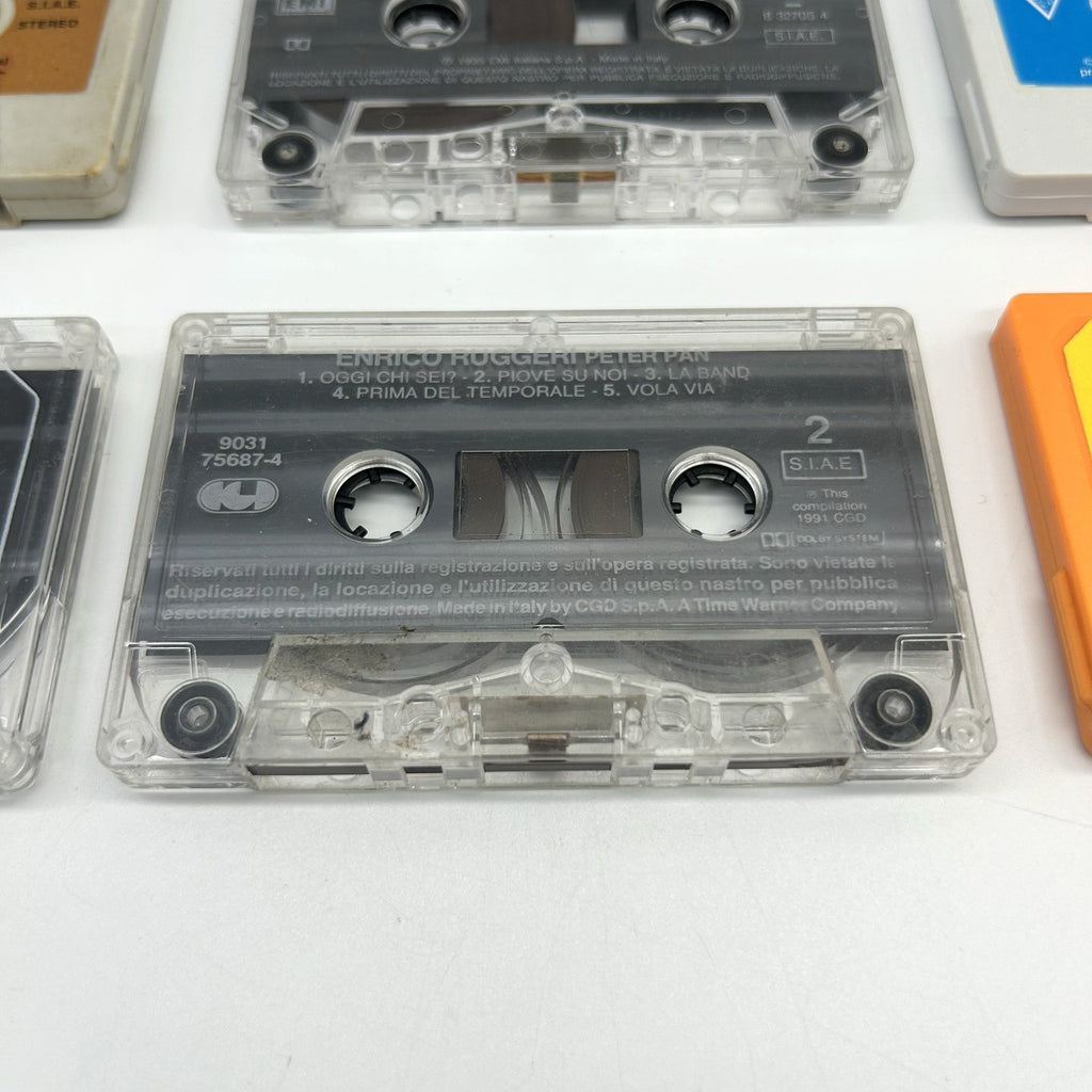 Lotto 6 Musicassette Anni 80 90 MC Mango Nomadi Ruggeri Compilation Italiane
